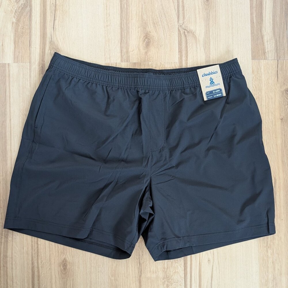 NWT Chubbies “The Secret Agents” Athlounger Shorts – Men’s XXL – Black